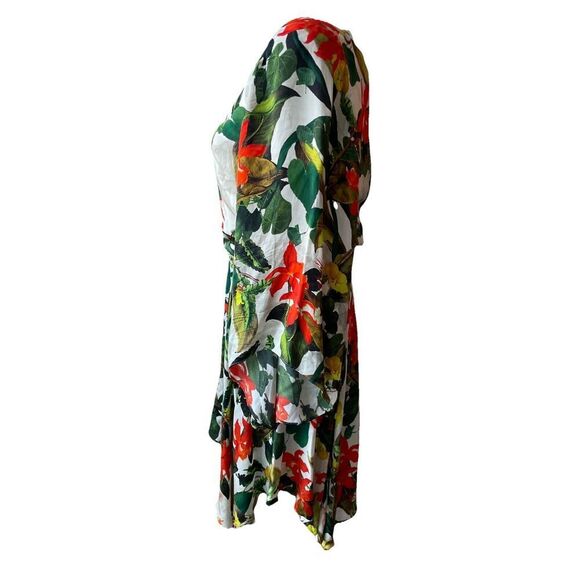 NEW Alice + Olivia Marva floral-print sateen mini dress Size Small - Picture 6 of 8